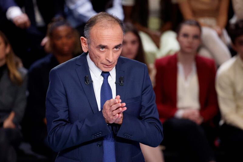 Éric Zemmour, who in 2018 spoke of his desire to see a "French Putin". Photograph: Ludovic Marin/Pool/AFP via Getty Images