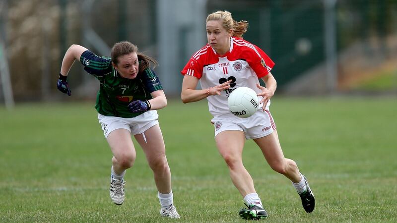 Right,  Tyrone Gaelic footballer Gemma Begley, a two-time All Star, is the project co-ordinator with the Women’s Gaelic Players Association (WGPA). Photograph:  ©INPHO/Ryan Byrne