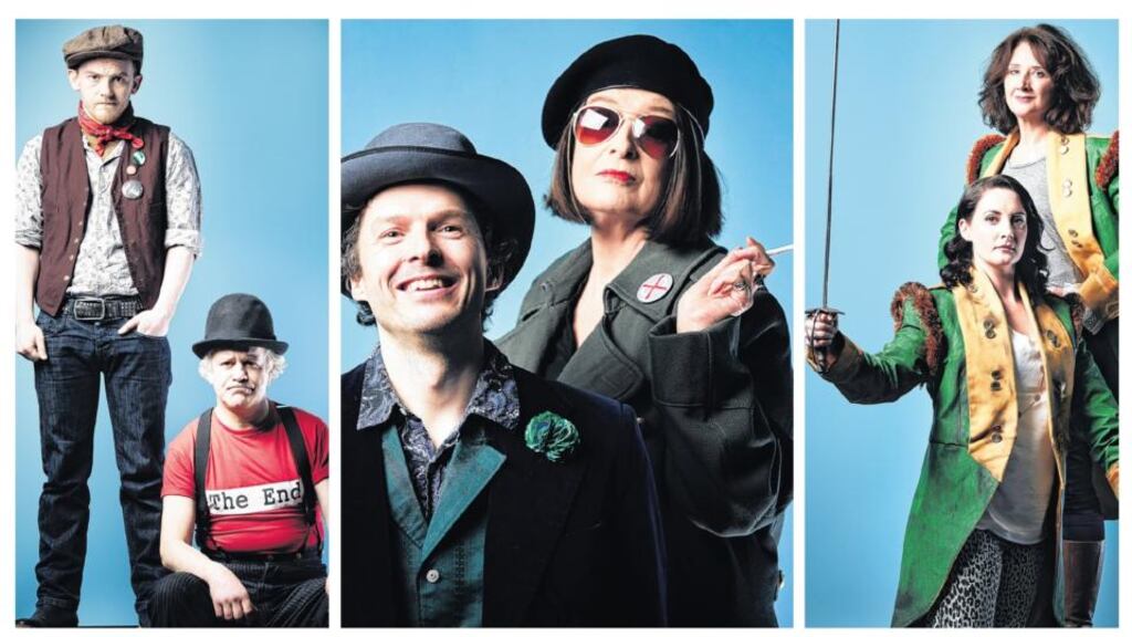 From left, Robbie O’Connor and Darragh Kelly; Richard Clements and Eleanor Methven; and Charlotte McCurry and Ali White in Northern Star. Photographs: Keith Dixon