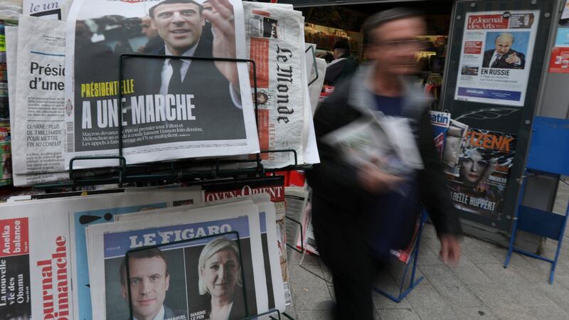 A divided country:   the second round of the presidential election will take place on May 7th. Photograph:  Eric Gaillard/Reuters