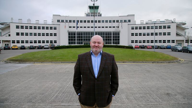 Paul O’Kane, chief communications officer, DAA, outside the original Terminal Building at Dublin Airport. Photograph: Nick Bradshaw