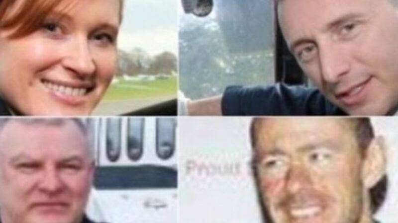 Capt Dara Fitzpatrick, Capt Mark Duffy, winch operator Paul Ormsby and winchman Ciarán Smith  died when their helicopter collided with Blackrock island off the Mayo coast