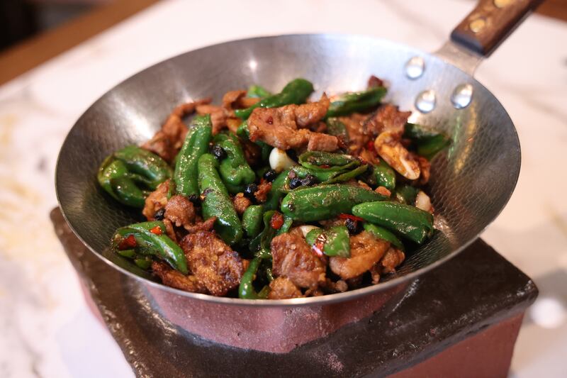 China Hunan: Stir-fried pork with jalapenos