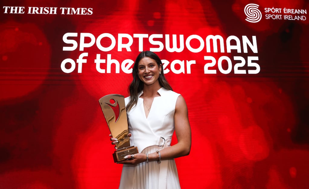 Kate O’Connor was named The Irish Times Sportswoman of the Year at an awards ceremony at the Shelbourne hotel, Dublin, on Friday. Photograph: Tom Maher/Inpho