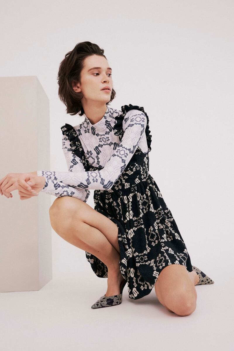 Thorne top (€225) and Devon dress (€865) by Katie Ann McGuigan