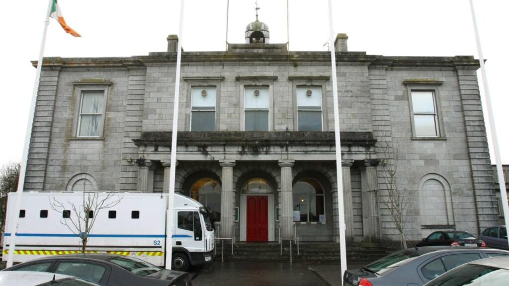 The Land League said up to 120 people had joined a demonstration outside Roscommon courthouse (above) last week and the group expected at least a similar figure in Castlebar on Monday. Photograph: Gary Ashe/Allpix.