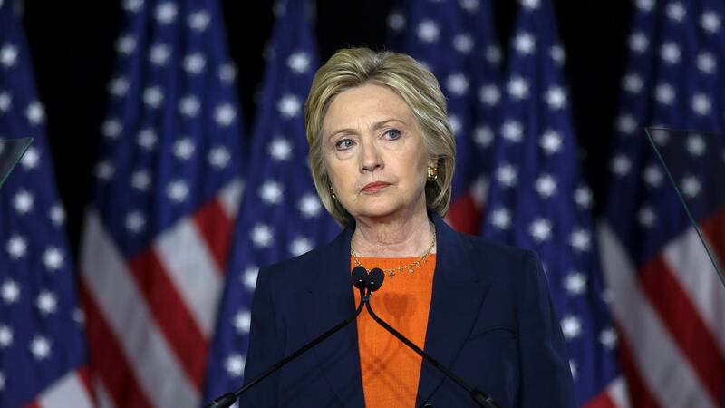 ‘This election was supposed to be a referendum on Hillary Clinton.’ Photograph: Monica Almeida/The New York Times