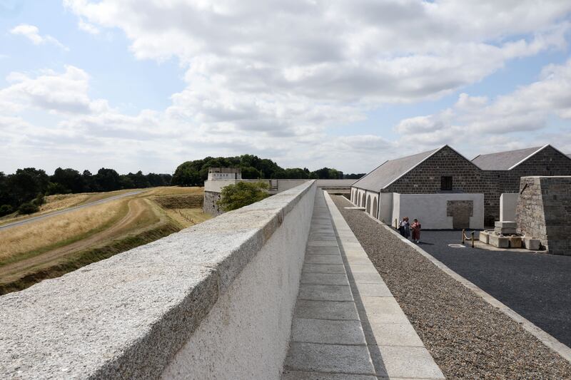 Restoration and reconstruction work at the fort began in 2023. Photograph: Alan Betson/The Irish Times