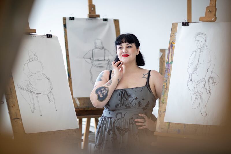 Ygraine Hackett-Cantabrana: 'I’m a bit curvier, so it’s interesting for artists to be able to draw that kind of body.' Photograph: Tom Honan
