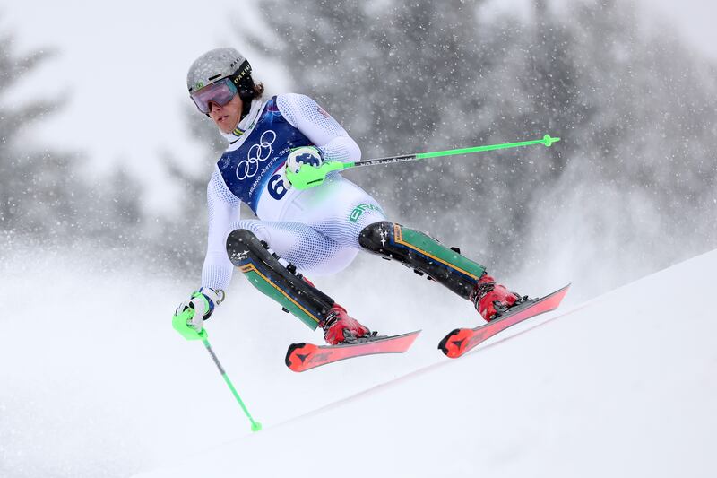Lucas Pinheiro Braathen from Brazil won the country's first gold medal in the Winter Olympics. Photograph: Dustin Satloff/Getty Images
