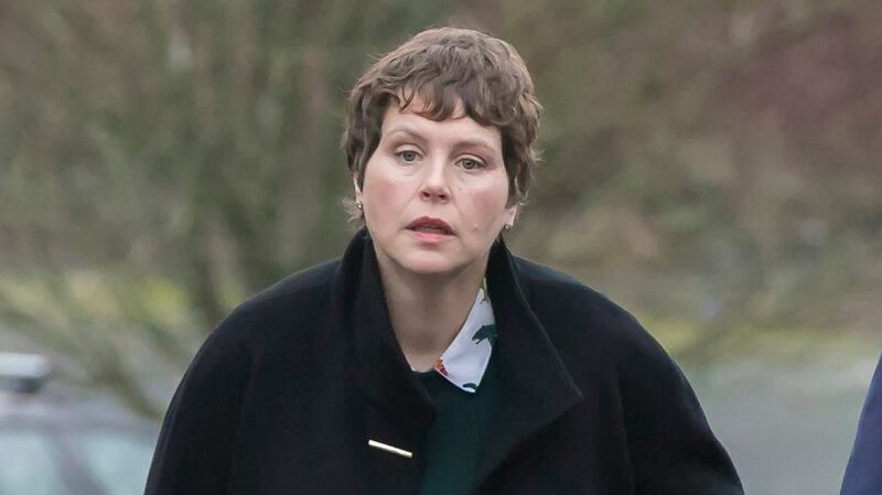 Grace O’Sullivan, a nurse who came across the scene of the fatal crash, arrives at the inquest on Thursday in New Ross, Co Wexford. Photograph: Patrick Browne.