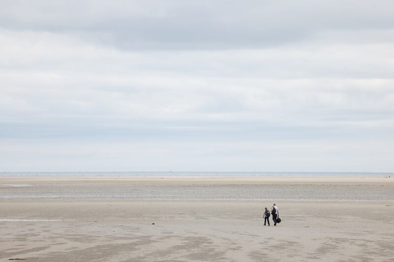 Tide out at Sandymount Strand Dublin on Monday.  Photograph: Bryan O’Brien

