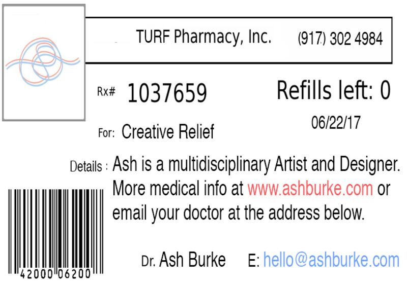Ash Burke's `business card', part of her exhibit at TORN