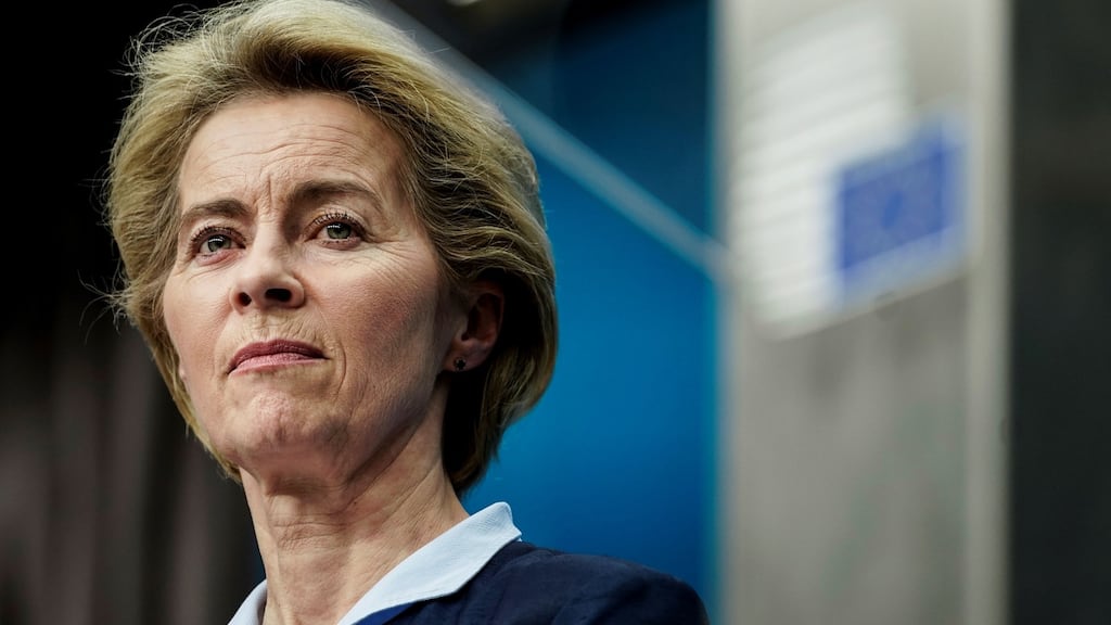 European Commission president Ursula von der Leyen is set to met UK prime minister Boris Johnson along with EU chief negotiator Michel Barnier in Downing Street on Wednesday. Photograph: Kenzo Tribouillard/AFP via Getty