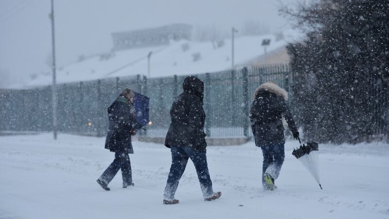 Storm Emma made commuting difficult. Photograph: Alan Betson