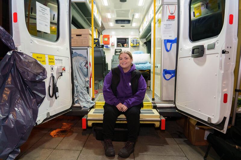 Jennifer Murtagh, from Drogheda, volunteers with the Nee-Naw based primarily on Camden Street. Photograph: Barry Cronin