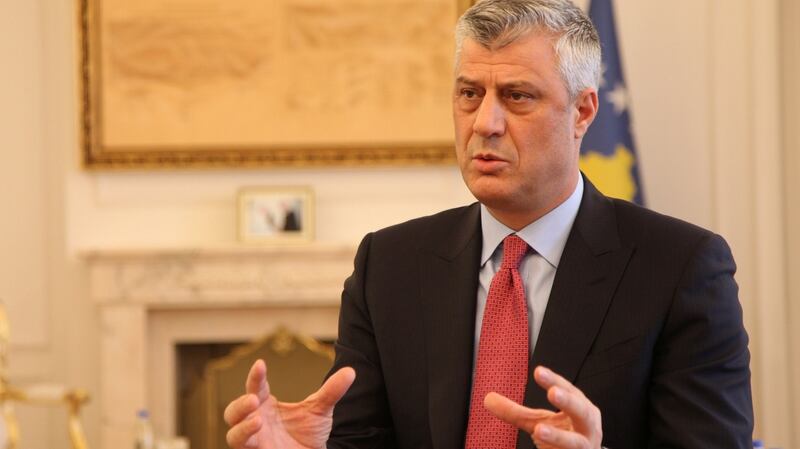 Kosovo’s President Hashim Thaci interviewed  in his office in Kosovo’s capital, Pristina, January 16th, 2017. Photograph: Hazir Reka/Reuters