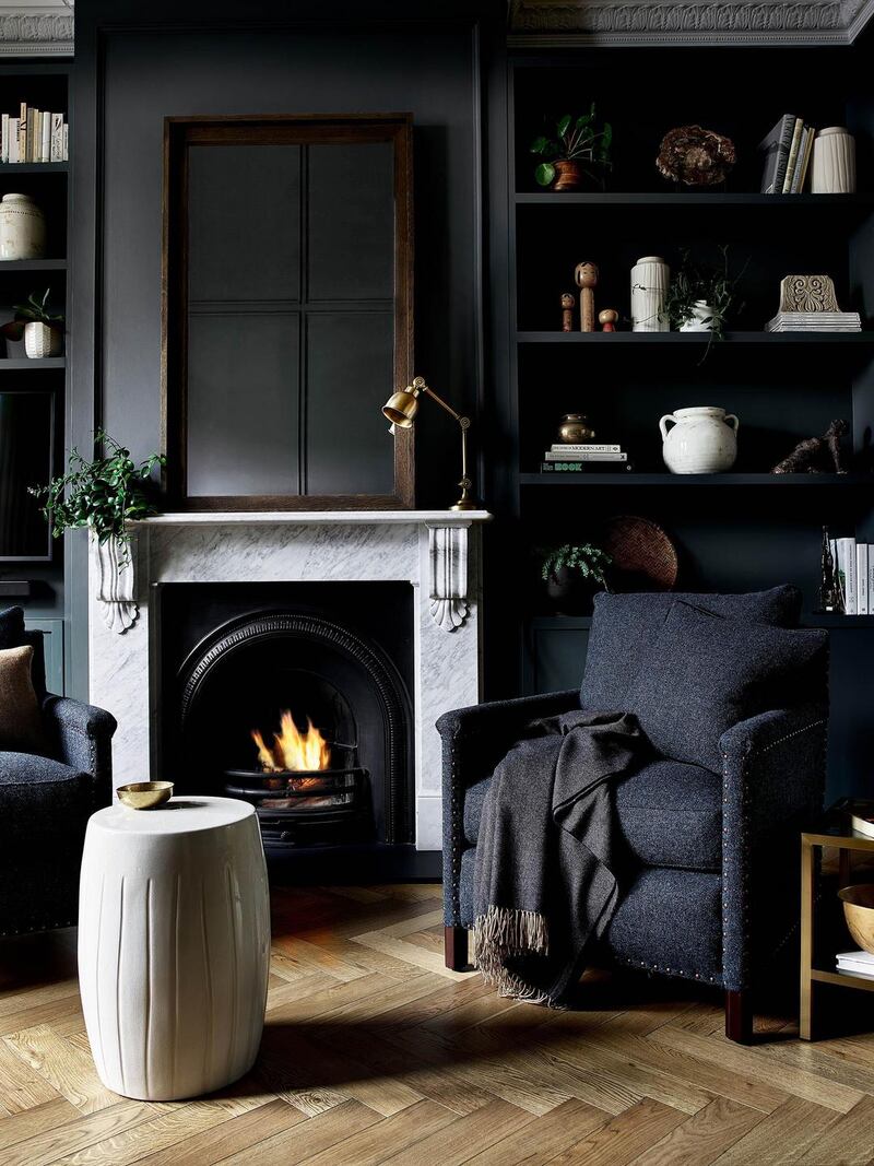 Neptune’s Casper armchair with a Hadleigh throw in ink. The throw costs €305