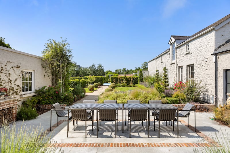 Outdoor seating area at the coach house
