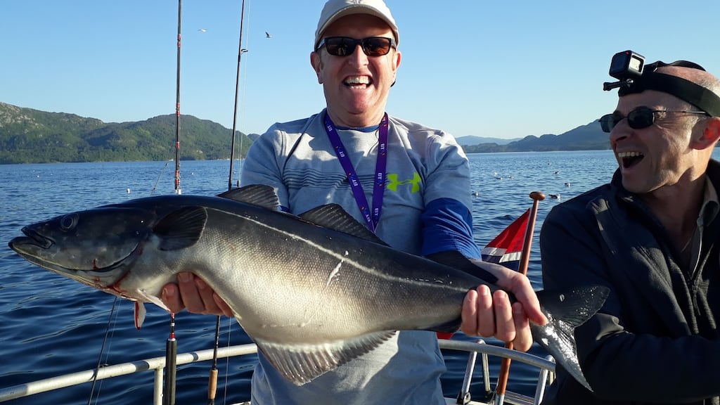 Adrian Marron with a Norway coalfish