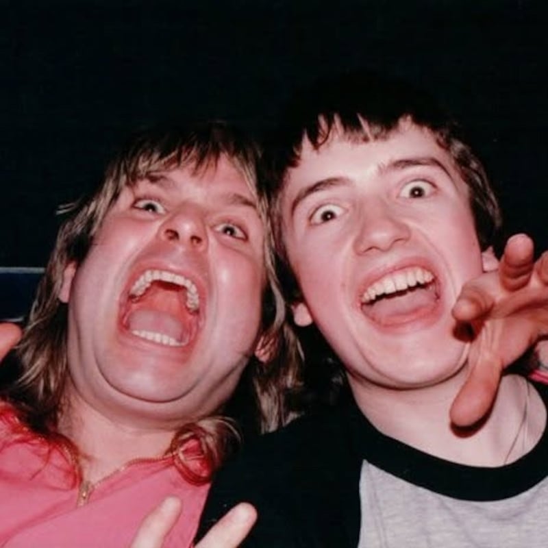 Ozzy Osborne photographed in 1986 with Belfast music fan Stephen Rea who has just published Ozzy & Me, a memoir of his relationship with heavy metal rocker.