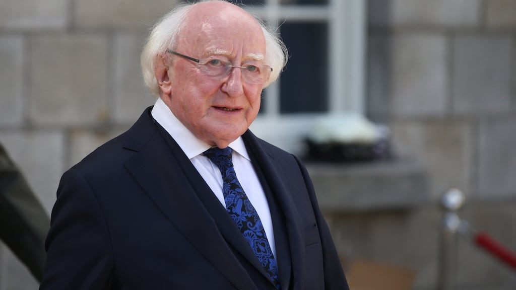 President Michael D Higgins: necessary to look beyond growth to measure economic success. Photograph: Stephen Collins/Collins Photos
