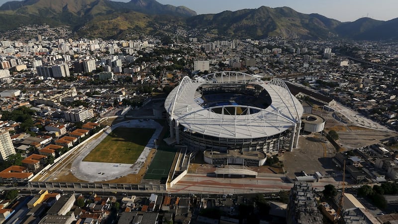 Olympic Stadium in Rio de Janeiro, Brazil. Photograph: Ricardo Moraes/Reuters