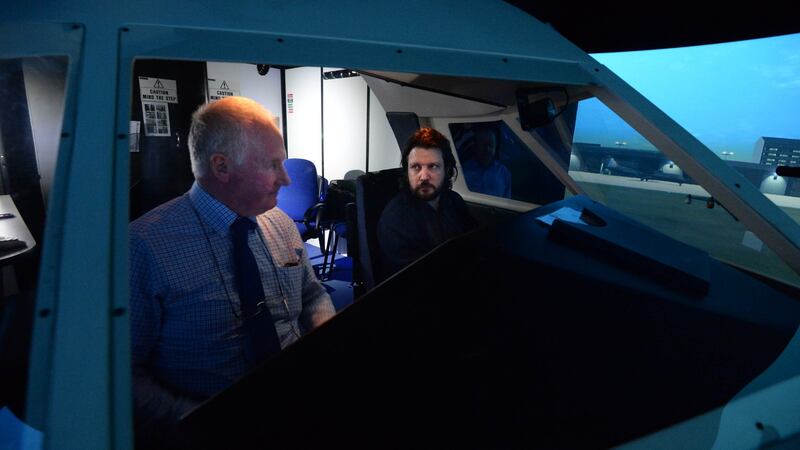 A Simtech flight simulator at Dublin Airport Logistics Park.  Simtech launched in 2004 when entrepreneur Fergal Keogh was 57