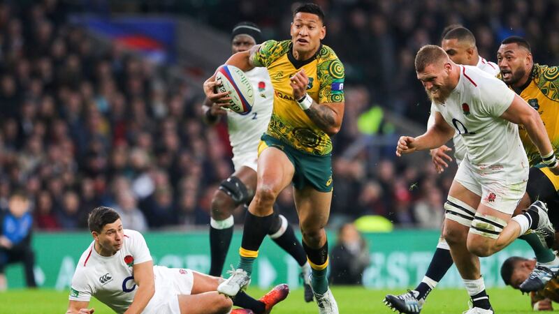 The disgraced Israel Folau could represent Tonga under the new rules. Photograph:  Ryan Byrne/Inpho
