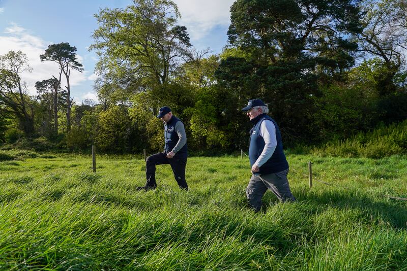 Dublin south east ranger, Sean Meehan, and Conservation Ranger, Kieran Buckley,  of the National Parks & Wildlife Service monitors woodlands for disturbances to badger sets.  Picture: Enda O'Dowd