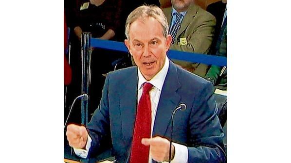Former UK prime minister Tony Blair giving evidence to the Iraq inquiry in Londons Queen Elizabeth II conference centre yesterday. No weapons of mass destruction were found in Iraq after the invasion, he acknowledged. Photographs: PA Wire