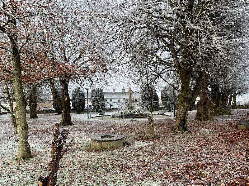 The village of Clarinbridge, Co Galway, on Monday morning.