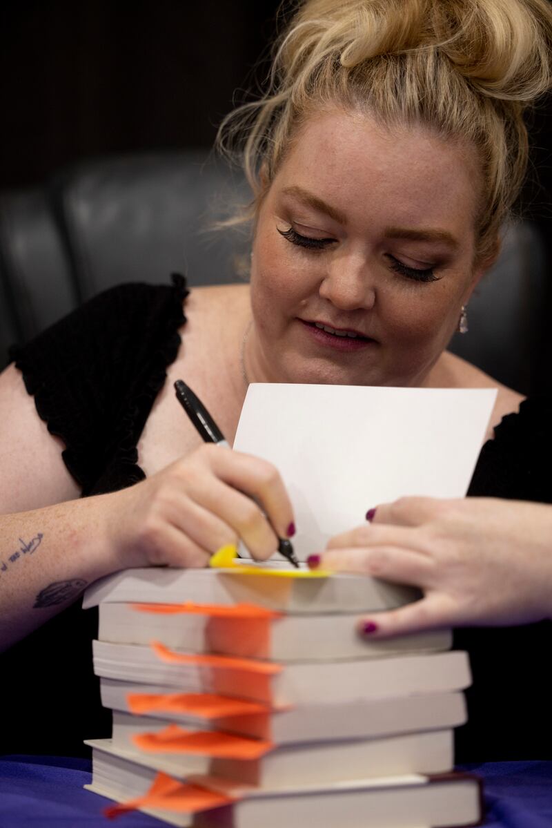 At one point author Colleen Hoover's books held six of the top 10 places on the New York Times bestseller list. Photograph: Allison V Smith/The New York Times