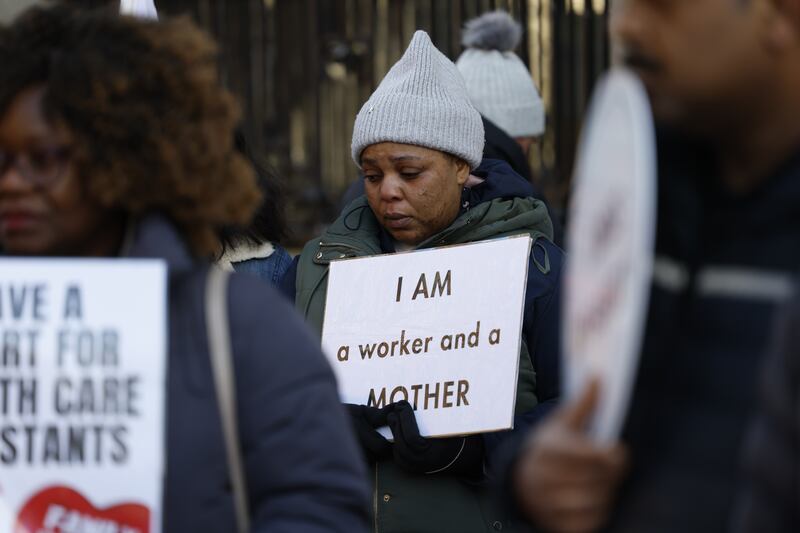 Bethel Muzaya at a protest held in relation to migrant family reunification outside the Dáil on November 20th. Photograph: Nick Bradshaw