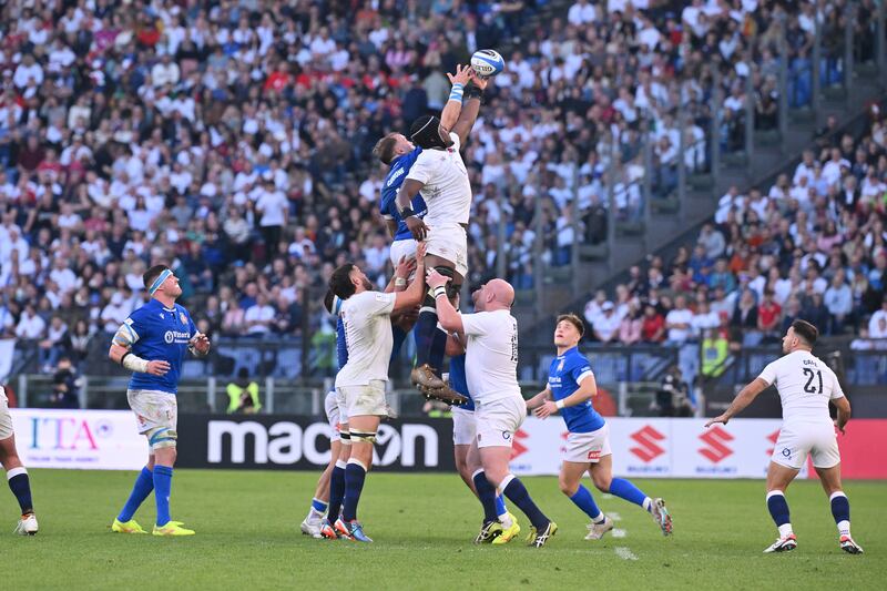 England had the upper hand over Italy at the lineout during their Six Nations clash last weekend. Photograph: Giuseppe Fama/Inpho