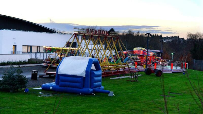Scientology: rides at the church funfair at its centre in Firhouse in Dublin. Photograph: Cyril Byrne