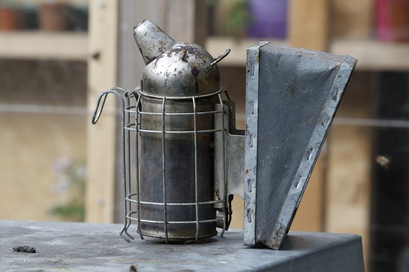 A smoker, which beekeeper Anthony Freeman-O'Brien uses to calm the bees. Photograph: Nick Bradshaw