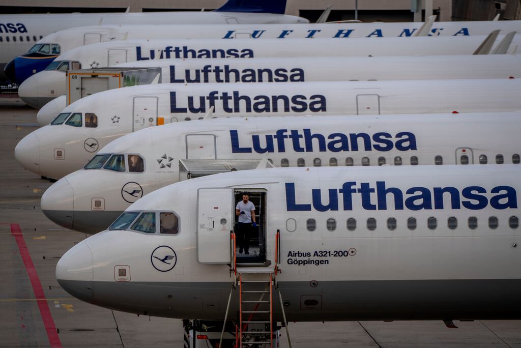Lufthansa averted a pilot strike after raising its pay offer. Photograph: Michael Probst/AP