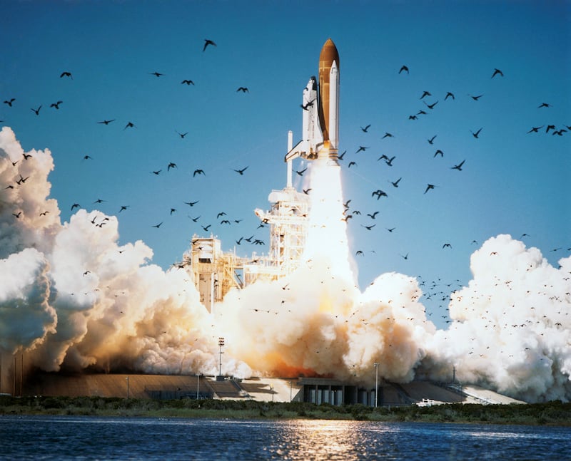 Space Shuttle Challenger lifts off from Cape Canaveral, Florida, January 28th, 1986. Photograph: Nasa via The New York Times