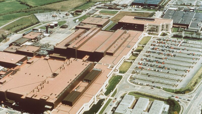 An aerial view of Intel’s facility