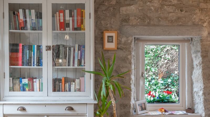 The pine cabinet at the end of the island was purchased at a market in Galway. Photograph:  Joe McCallion