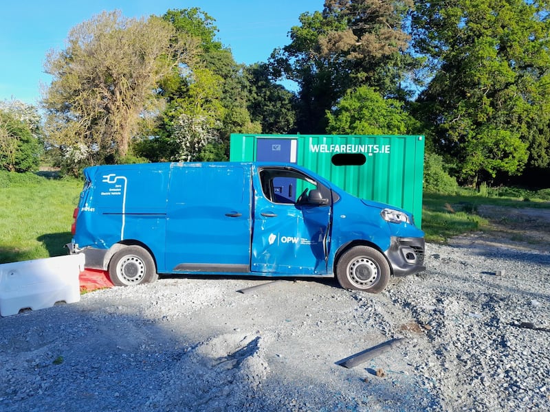 Vandalism caused at the OPW site at Donaghcumper House, near Castletown House, in Celbridge, Co Kildare. Photograph: OPW