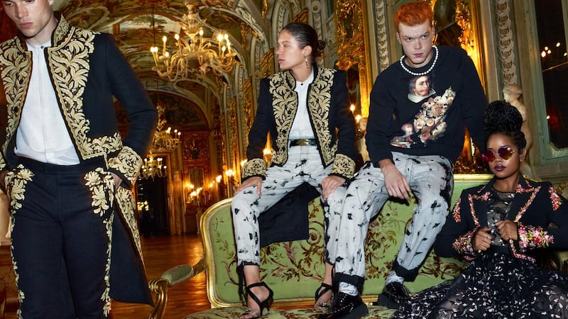 From the Giambattista Valli x H&M collection, on sale from November 7th.  The Italian designer says he is bringing his haute couture sensibilities to the high street at a fraction of their usual couture cost.