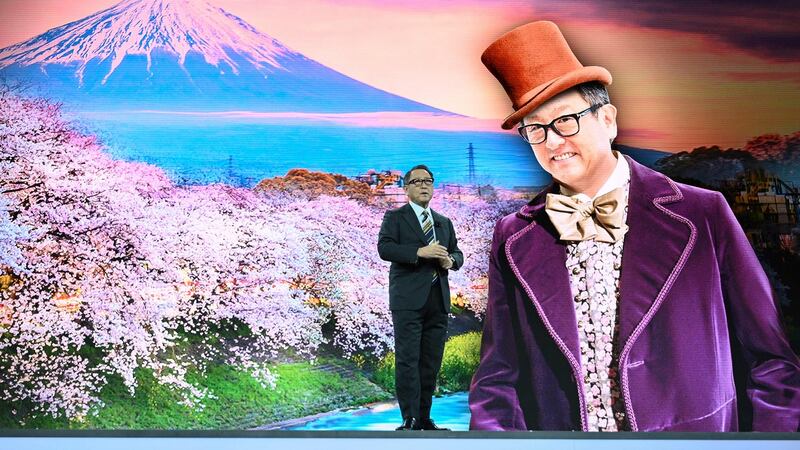 Toyota president and CEO Akio Toyoda   reveals plans to build a prototype ‘smart city’ of the future on a 175-acre site at the base of Mount Fuji in Japan. Photograph:   Robyn Beck/AFP via Getty Images