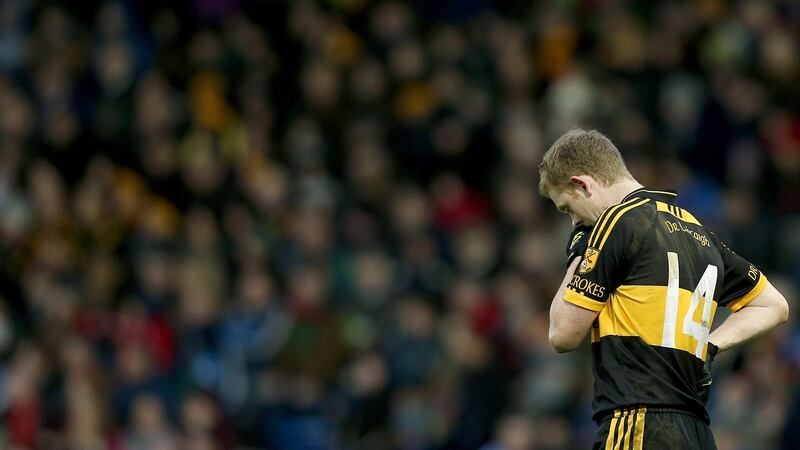 Cooper dejected after the final whistle in the 2013 All Ireland club SFC semi-final against Ballymun Kickhams. Photo: James Crombie/Inpho