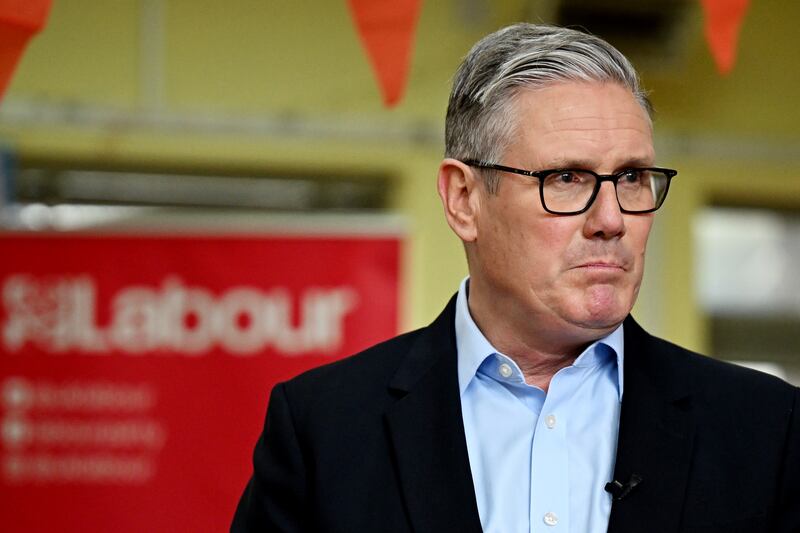 UK prime minister and Labour leader Keir Starmer speaks to supporters and councillors at Kingsdown Methodist Church in London on Friday. Photograph: Leon Neal/Getty