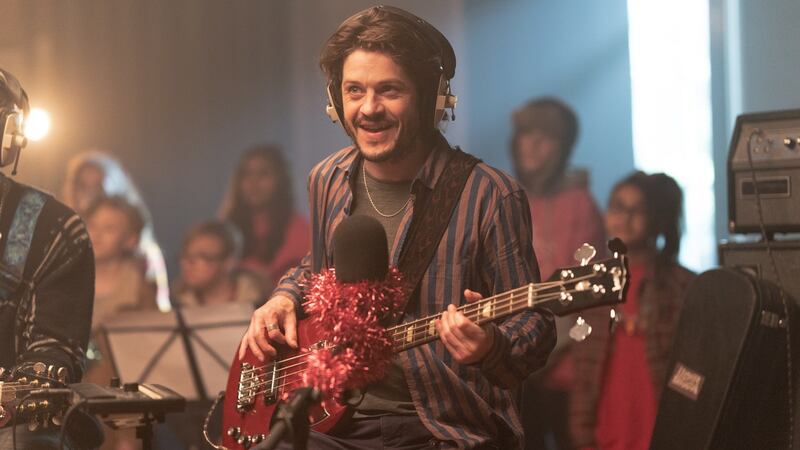 Iwan Rheon as ‘frustrated musician’ Blake Cutter in A Christmas Number One