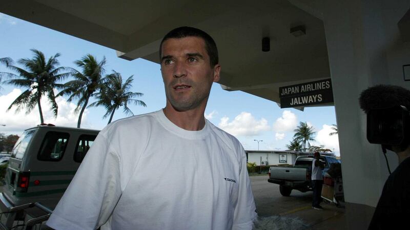 Roy Keane arrives at Saipan airport to return to Manchester on May 24th, 2002. Photograph: Andrew Paton/Inpho