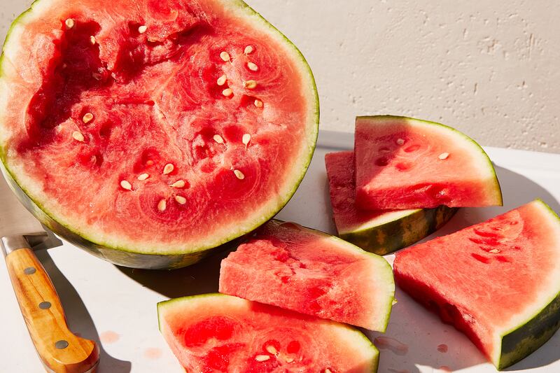  Before you look for the perfectly ripe watermelon, you want to listen to it. Photograph: Christopher Simpson/The New York Times
