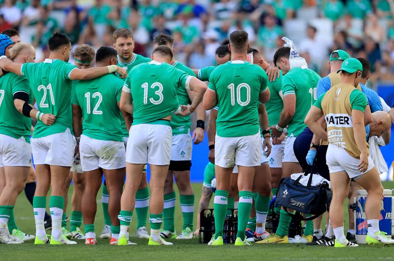 Ireland used the water breaks to their advantage against Romania. Photograph: Dan Sheridan/Inpho 
